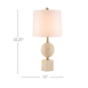 Currey & Company 6000-0718 Adorno Table Lamp in Natural/Beige/Antique Brass 5