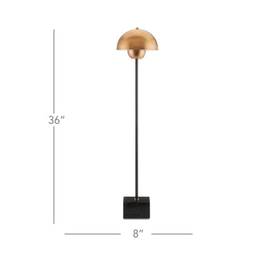 Currey & Company 6000-0721 La Rue Table Lamp in Brushed Brass/Black 4