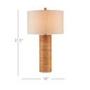 Currey & Company 6000-0735 Salome Table Lamp in Brass/Natural Rattan 4