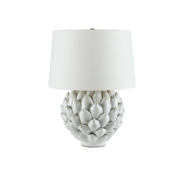 Currey & Company 6000-0741 Cynara Table Lamp in Antique White 3