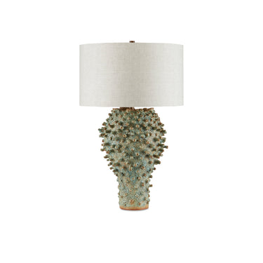 Currey & Company 6000-0744 Sea Urchin Green Table Lamp in Sunken Green 3