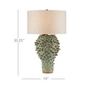 Currey & Company 6000-0744 Sea Urchin Green Table Lamp in Sunken Green 4