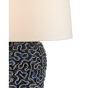 Currey & Company 6000-0745 Milos Blue Table Lamp in Blue 2