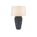 Currey & Company 6000-0745 Milos Blue Table Lamp in Blue 1