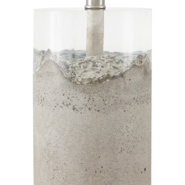 Currey & Company 6000-0751 Edfu Table Lamp in Concrete/Clear Resin/Black 2