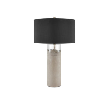 Currey & Company 6000-0751 Edfu Table Lamp in Concrete/Clear Resin/Black 3