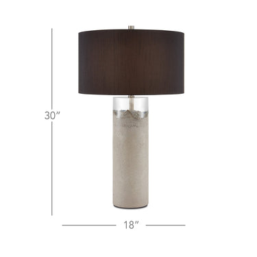 Currey & Company 6000-0751 Edfu Table Lamp in Concrete/Clear Resin/Black 4