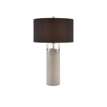 Currey & Company 6000-0751 Edfu Table Lamp in Concrete/Clear Resin/Black 1