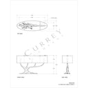 Currey & Company 6000-0755 Cotswold 3 Light Table Lamp in Concrete 7