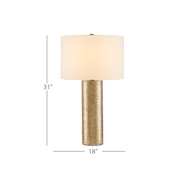 Currey & Company 6000-0756 Glimmer Gold Table Lamp in Gold 4