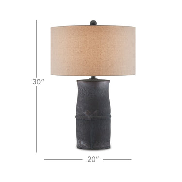 Currey & Company 6000-0779 Croft 1 Light Table Lamp in Satin Dark Gray 5