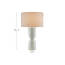 Currey & Company 6000-0794 Linz 1 Light Table Lamp in White 6