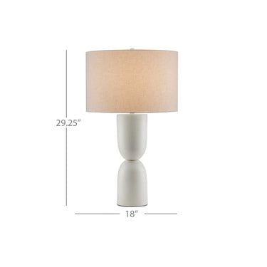 Currey & Company 6000-0794 Linz 1 Light Table Lamp in White 6