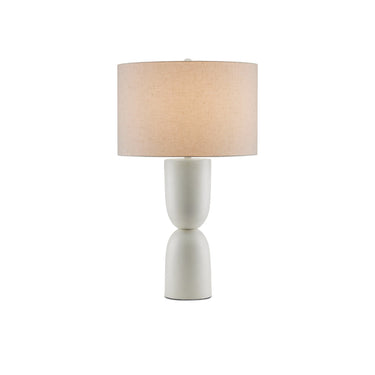 Currey & Company 6000-0794 Linz 1 Light Table Lamp in White 1