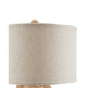 Currey & Company 6000-0797 Karnak 1 Light Table Lamp in Satin Black/Natural Abaca Rope 3