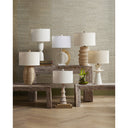 Currey & Company 6000-0797 Karnak 1 Light Table Lamp in Satin Black/Natural Abaca Rope 6