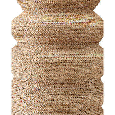Currey & Company 6000-0798 Kavala 1 Light Table Lamp in Satin Black/Natural Abaca Rope 2