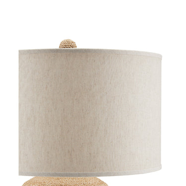 Currey & Company 6000-0798 Kavala 1 Light Table Lamp in Satin Black/Natural Abaca Rope 3