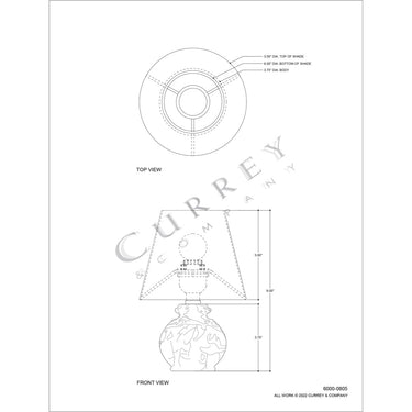 Currey & Company 6000-08 Piccolo 1 Light Mini Table Lamp 8