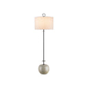 Currey & Company 6096 Atlas Console Lamp in Blacksmith/Polished Concrete 1