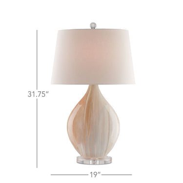 Currey & Company 6111 Opal Table Lamp in Amber 3
