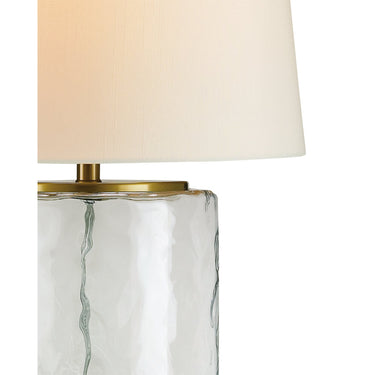 Currey & Company 6197 Oscar Table Lamp in Clear/Brass 2