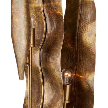 Currey & Company 62.0" Musa 3-Light Brass and Granite Floor Lamp 2