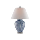 Currey & Company 6224 Malaprop Table Lamp in Blue/White 1