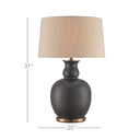 Currey & Company 6244 Ultimo Table Lamp in Matte Black/Antique Brass 3