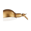Currey & Company 63.0" Libretto Faux Leather and Brass Floor Lamp 1