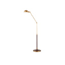 Currey & Company 63.0" Libretto Faux Leather and Brass Floor Lamp 4