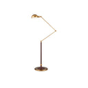 Currey & Company 63.0" Libretto Faux Leather and Brass Floor Lamp 