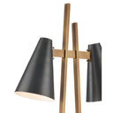 Currey & Company 63.5" Duet 2-Light Bronze and Brass Floor Lamp 1