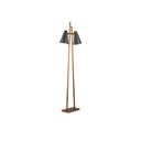 Currey & Company 63.5" Duet 2-Light Bronze and Brass Floor Lamp 3