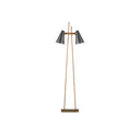 Currey & Company 63.5" Duet 2-Light Bronze and Brass Floor Lamp 5
