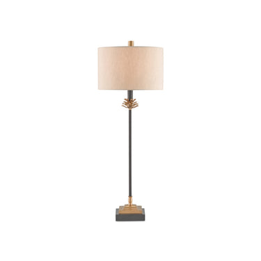 Currey & Company 6334 Pinegrove Table Lamp in Antique Brass/Black 1