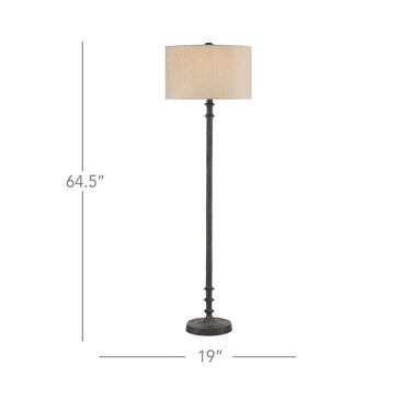 Currey & Company 64.5" Gallo Bronze Floor Lamp 5