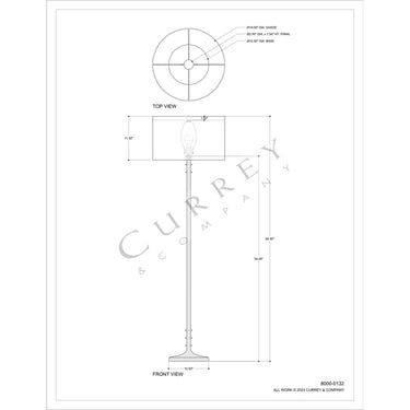 Currey & Company 64.5" Gallo Bronze Floor Lamp 6