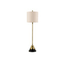 Currey & Company 6472 Messenger Brass Table Lamp in Vintage Brass/Black 1