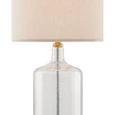 Currey & Company 6510 Hazel Table Lamp in Clear Seeded Glass/Brass 2