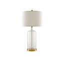 Currey & Company 6510 Hazel Table Lamp in Clear Seeded Glass/Brass 3