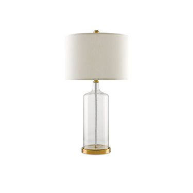 Currey & Company 6510 Hazel Table Lamp in Clear Seeded Glass/Brass 3