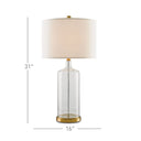 Currey & Company 6510 Hazel Table Lamp in Clear Seeded Glass/Brass 4