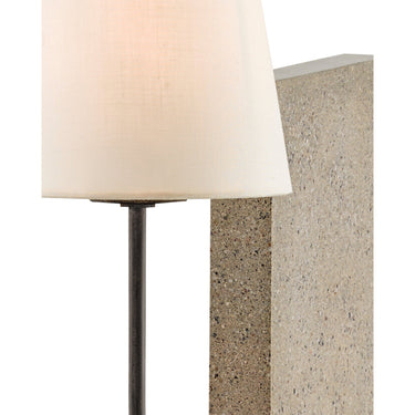 Currey & Company 6555 Oldknow Bookcase Lamp in Polished Concrete/Aged Steel 2