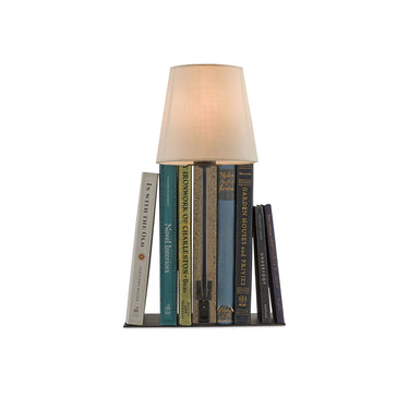 Currey & Company 6555 Oldknow Bookcase Lamp in Polished Concrete/Aged Steel 5