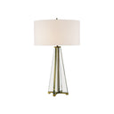 Currey & Company 6557 Lamont Table Lamp in Clear/Brass 1