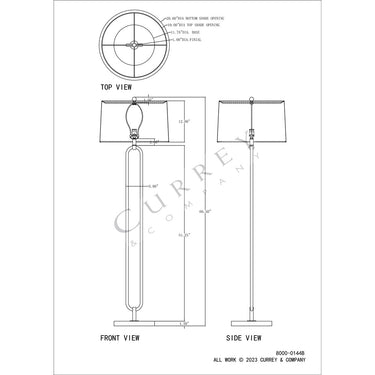 Currey & Company 66.5" Glossary Floor Lamp 5