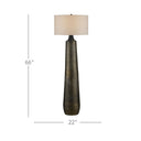 Currey & Company 66" Brigadier Hammered Black Floor Lamp 7