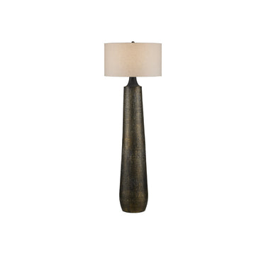 Currey & Company 66" Brigadier Hammered Black Floor Lamp 