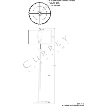 Currey & Company 66" Mitford Floor Lamp 5